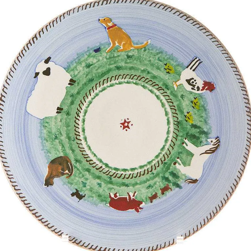 Cheap 9" Footed Cake Plate Assorted Animals St Patrick'S Day