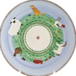 Online 9" Footed Cake Plate Assorted Animals Serving