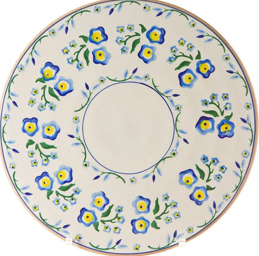 Best 9" Footed Cake Plate Forget Me Not Tea Fanatic'S Gifts