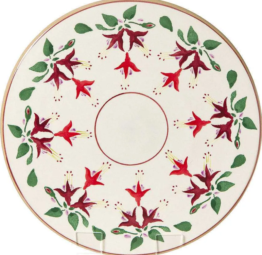 Sale 9" Footed Cake Plate Fuchsia Mother'S Day