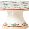 Fashion 9" Footed Cake Plate Winter Robin Winter Robin