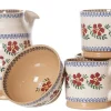 Clearance 4 Large Mugs, Medium Jug & Small Bowl Old Rose Old Rose