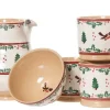 Sale 4 Large Mugs, Medium Jug & Small Bowl Winter Robin Tea Fanatic'S Gifts