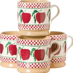 Best Sale 4 Small Mugs Apple Special Event Gifts