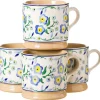 Store 4 Small Mugs Forget Me Not Forget Me Not