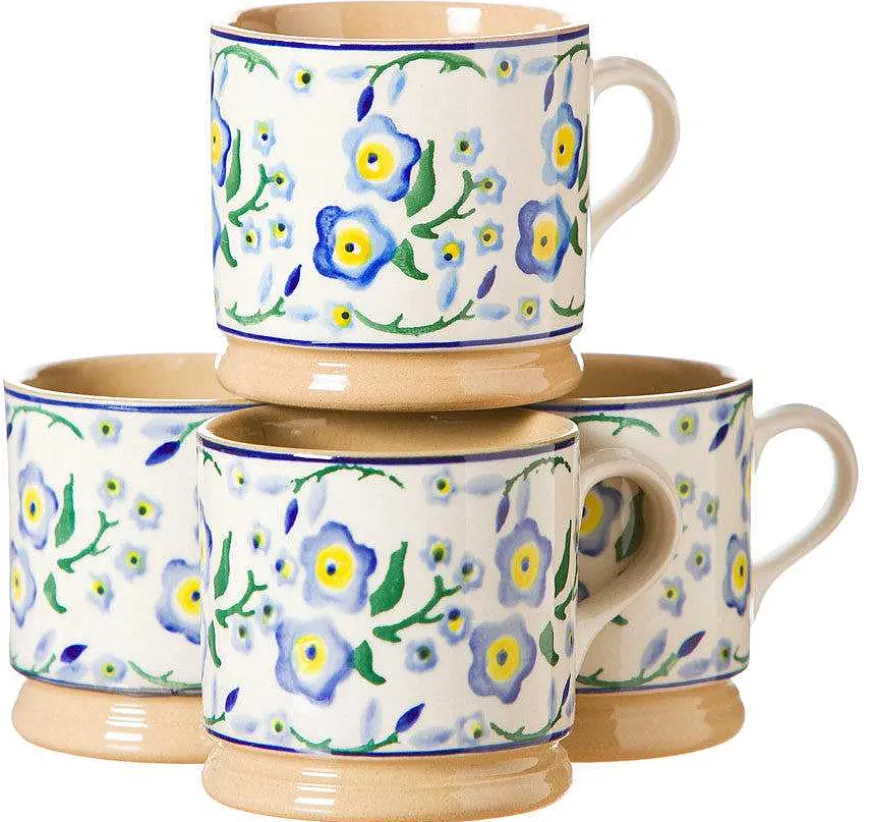 Online 4 Small Mugs Forget Me Not Coffee Addict'S Gifts