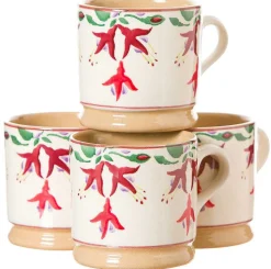 Store 4 Small Mugs Fuchsia Coffee Addict'S Gifts