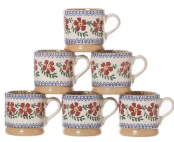 New 6 Small Mugs Old Rose Special Event Gifts
