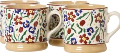 Hot 4 Small Mugs Wild Flower Meadow Wild Flower Meadow