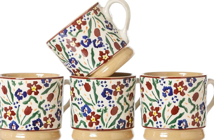 Outlet 4 Small Mugs Wild Flower Meadow Wedding Gifts