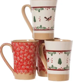 Flash Sale 2 Tall Mugs Red Lawn & 2 Tall Mugs Winter Robin Gift Sets