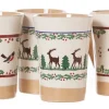 Sale 2 Tall Mugs Reindeer & 2 Tall Mugs Winter Robin Special Event Gifts