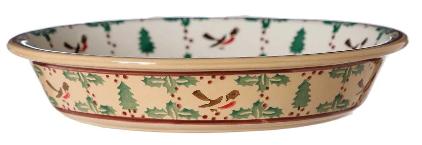 Hot Classic Pie Dish Winter Robin Food Lover'S Gifts