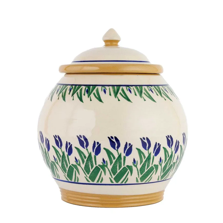 Store Cookie Jar Blue Blooms Storage Jars