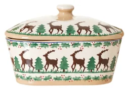Cheap Covered Butterdish Reindeer Serving Accessories