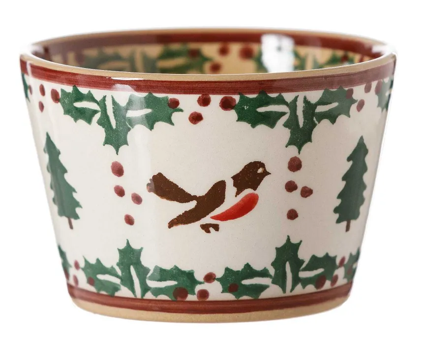 Sale Custard Cup Winter Robin Food Lover'S Gifts