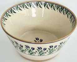 Outlet Large Angled Bowl Blue Blooms New In