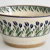 Best Large Angled Bowl Blue Blooms St Patrick'S Day