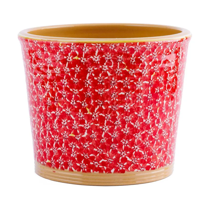 Best Large Cache Pot Indoor Lawn Red New In