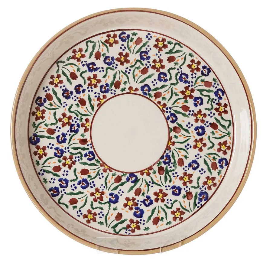 Outlet Large Quiche Dish Wild Flower Meadow Oven Friendly Dishes