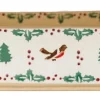 Best Sale Large Rectangular Oven Dish Winter Robin Food Lover'S Gifts