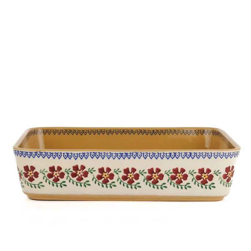 Cheap Large Rectangular Oven Dish Old Rose Mother'S Day