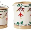 Best Sale Lidded Sugar Bowl And Small Cylinder Jug Fuchsia Tea Fanatic'S Gifts