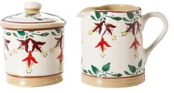 Discount Lidded Sugar Bowl And Small Cylinder Jug Fuchsia Gift Sets