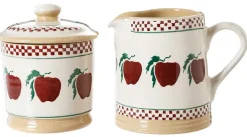 Online Lidded Sugar Bowl And Small Cylinder Jug Apple Apple