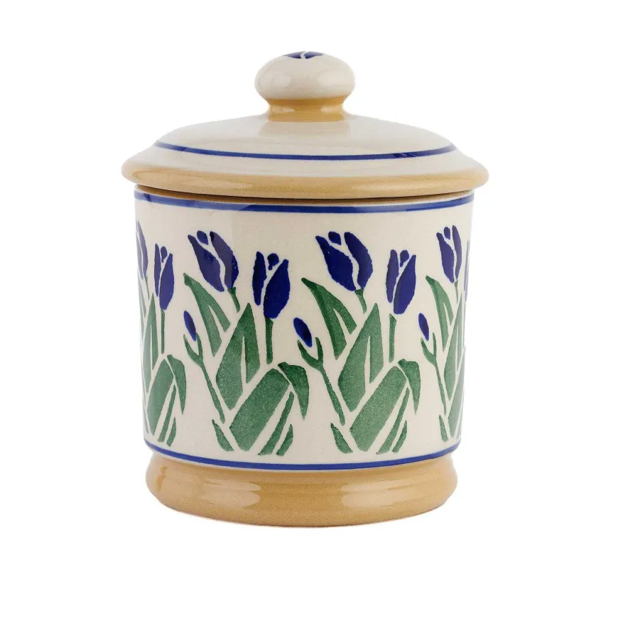 Clearance Lidded Sugar Bowl Blue Blooms Bowls