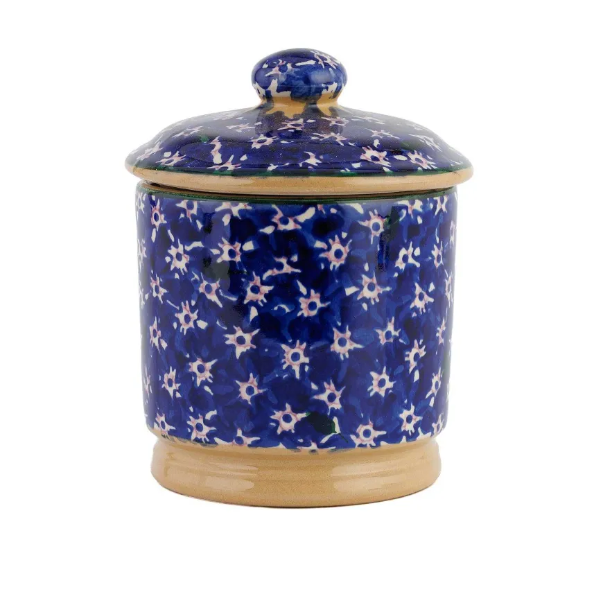 Fashion Lidded Sugar Bowl Lawn Dark Blue Easter