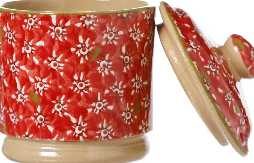 Best Sale Lidded Sugar Bowl Lawn Red Bowls