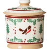 Cheap Lidded Sugar Bowl Winter Robin Bowls