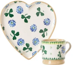 Outlet Medium Heart Plate And Small Mug Clover Wedding Gifts
