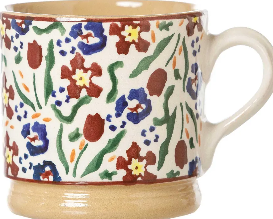 Online Medium Heart Plate And Small Mug Wild Flower Meadow Valentine'S Day