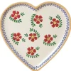 Shop Medium Heart Plate And Tiny Heart Plate Old Rose Plates