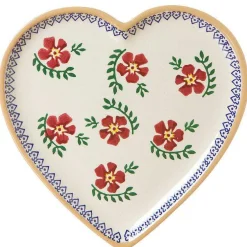 Shop Medium Heart Plate And Tiny Heart Plate Old Rose Plates
