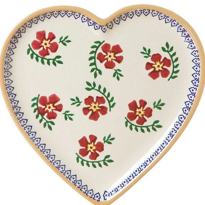 Shop Medium Heart Plate And Tiny Heart Plate Old Rose Old Rose