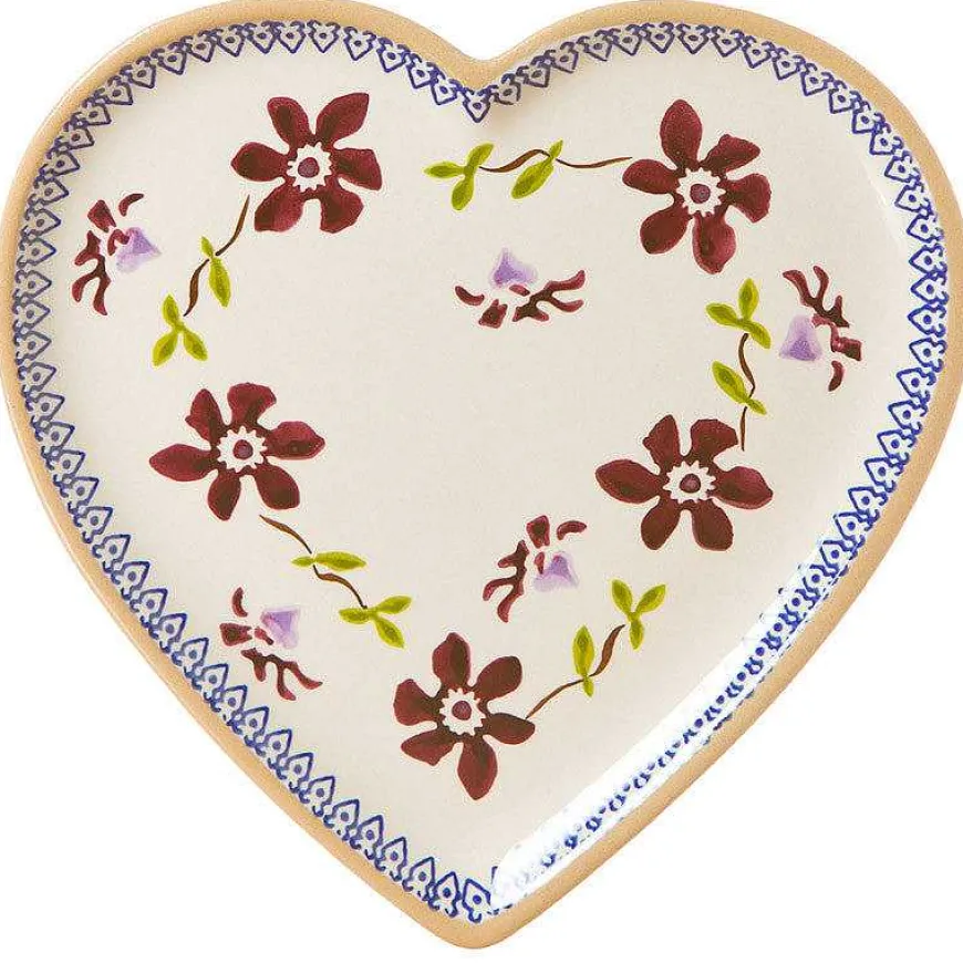 Online Medium Heart Plate Clematis Valentine'S Day