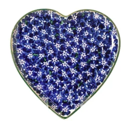 Outlet Medium Heart Plate Dark Blue Lawn Plates
