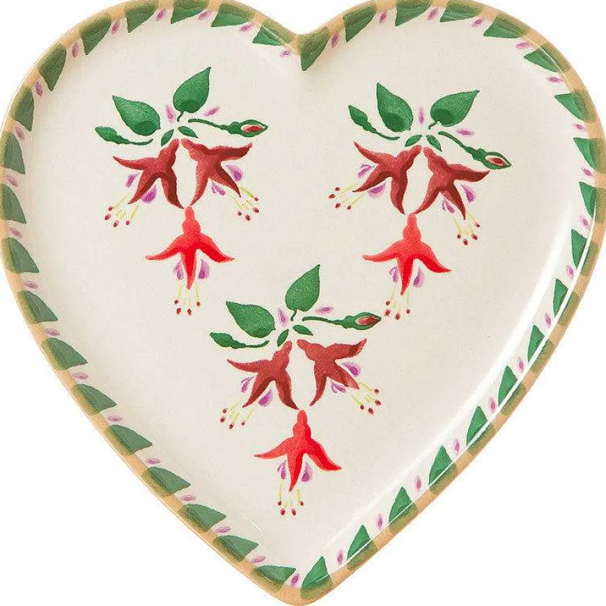 Online Medium Heart Plate Fuchsia Easter