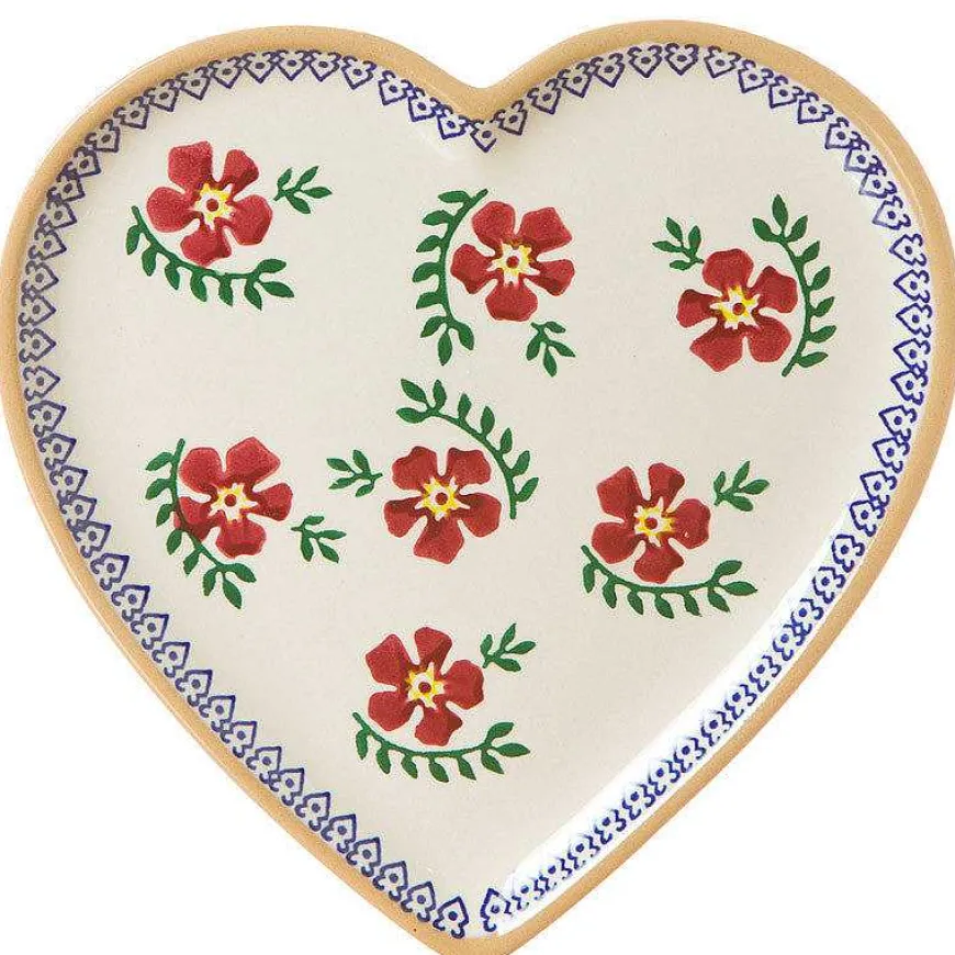 Best Medium Heart Plate Old Rose Valentine'S Day