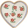 New Medium Heart Plate Old Rose Plates