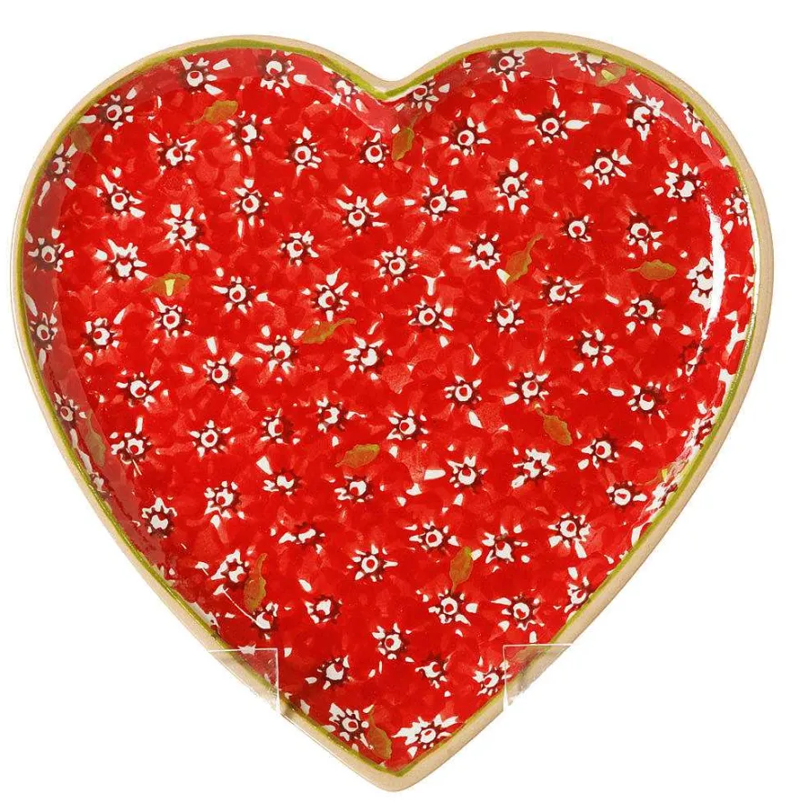 Shop Medium Heart Plate Red Lawn Valentine'S Day