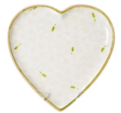 Shop Medium Heart Plate White Lawn Lawn