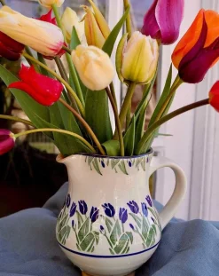 Sale Medium Jug Blue Blooms Blue Blooms