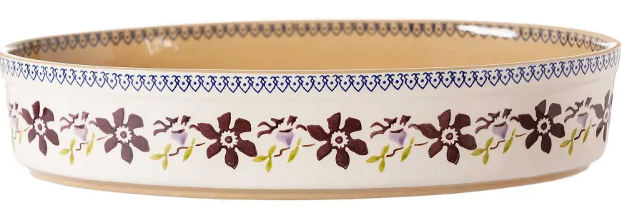 Shop Medium Oval Oven Dish Clematis Food Lover'S Gifts