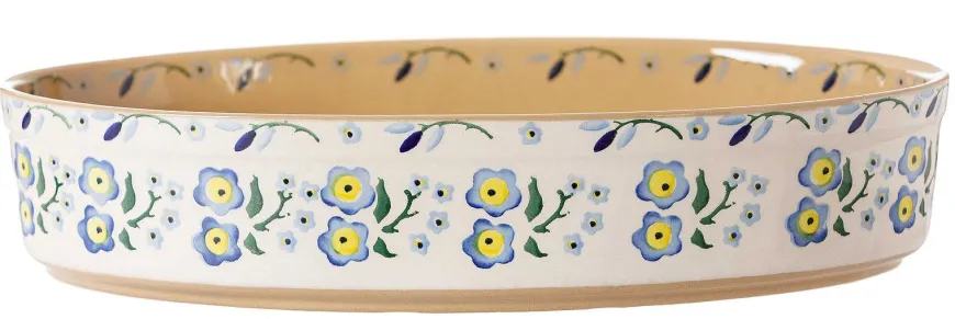 Clearance Medium Oval Oven Dish Forget Me Not Mother'S Day