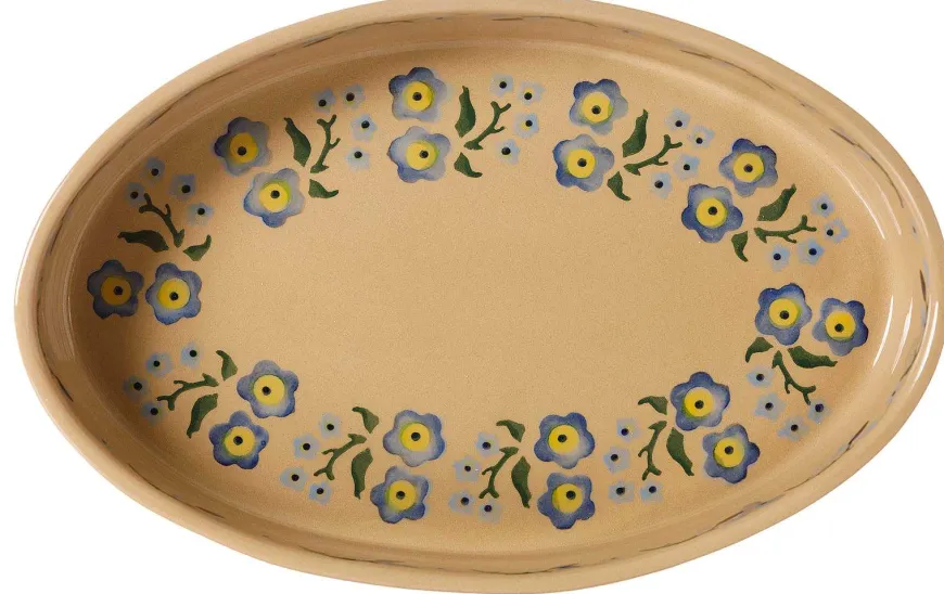 Clearance Medium Oval Oven Dish Forget Me Not Mother'S Day