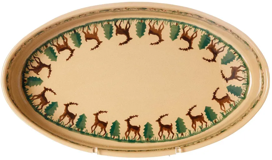 Flash Sale Medium Oval Oven Dish Reindeer Oven Friendly Dishes